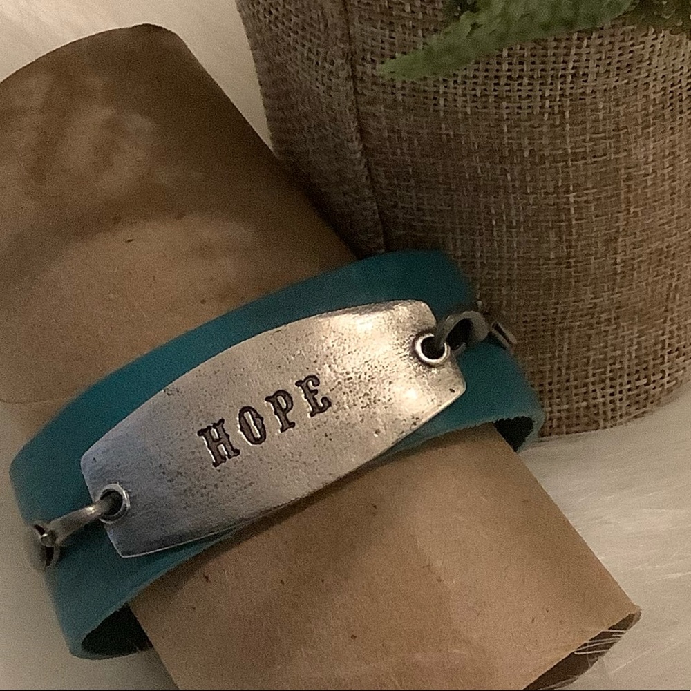 Hope turquoise and silver bracelet❤️❤️❤️